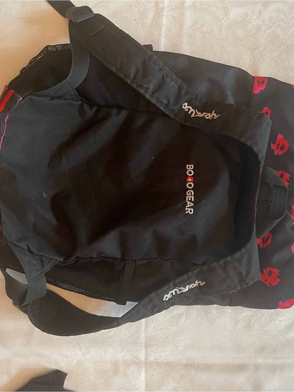 Black & Pink Drawstring Backpack - Picture 3 of 3